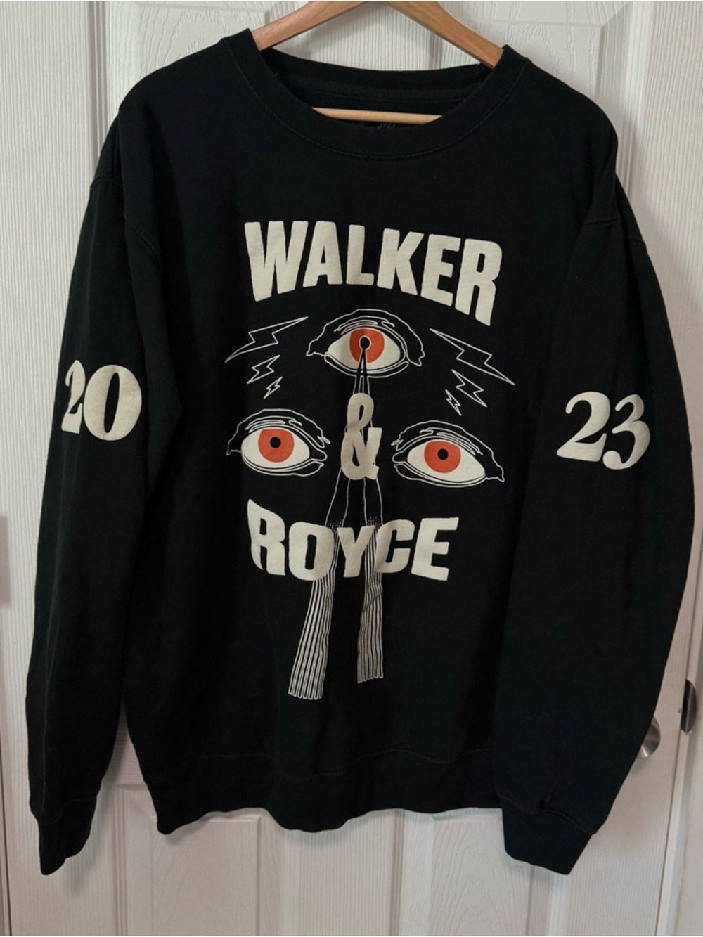 Walker & Royce XL Black Graphic Crewneck EDM Merch Sweatshirt